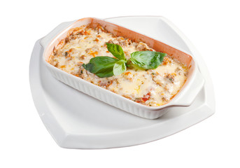 Lasagna with beef .Italian cuisine