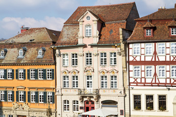 Historische Fachwerkhäuser in Schwäbisch Hall, Deutschland