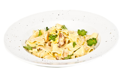 pasta with mushrooms and parmesan cheese