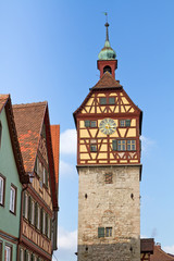 Obraz premium Historischer Turm in Schwäbisch Hall, Deutschland
