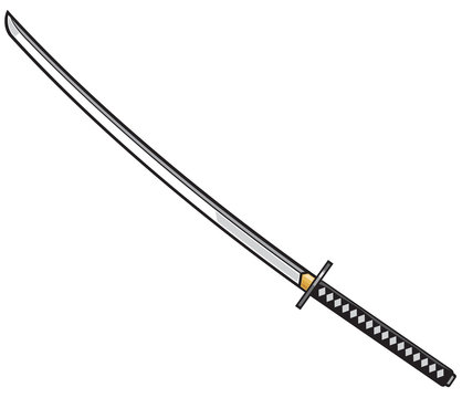 katana - japanese sword (Samurai sword) vector de Stock | Adobe Stock