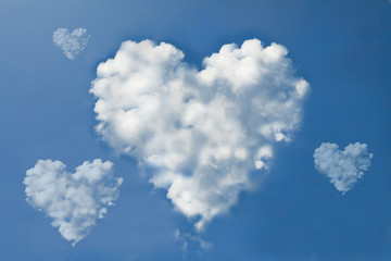 Cloud heart in the sky