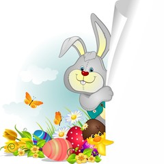 Rabbit and chick sheet vert