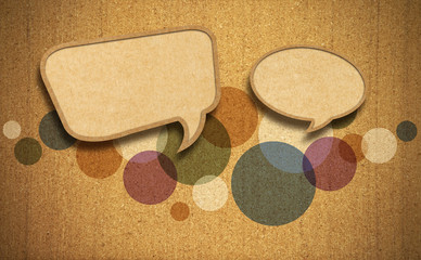 Speech bubble on Corkboard background