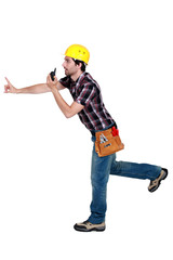 A foreman trying to prevent something bad from happening.