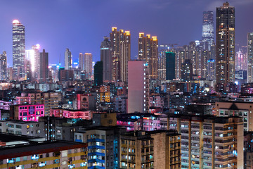 Hong Kong crowded urban