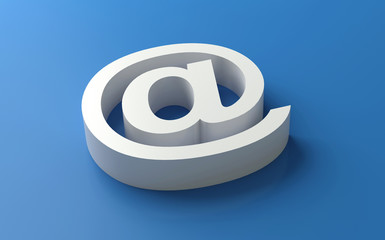 white e-mail symbol