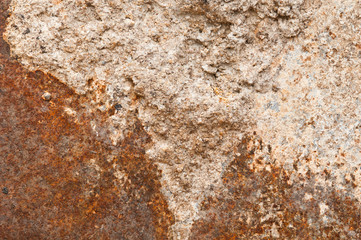 abstract background   of rust on iron surface