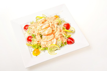 salmon with caviar