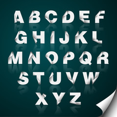 Pealed Paper Alphabet