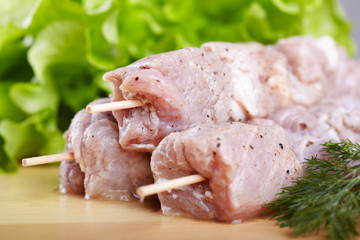 Marinated meat for barbecue
