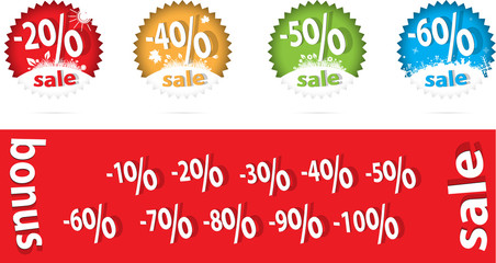 sale percent label vector format