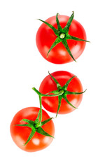 Fresh tomato fluits isolated on white background