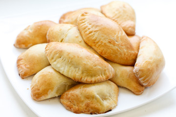 Homemade pasties with potatoes