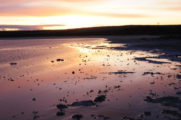 sunset in mediana lagoon