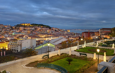 Fototapeta na wymiar Panorama Lissabon Portugal