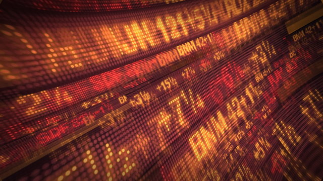 Stock Market Tickers Price Data Animation