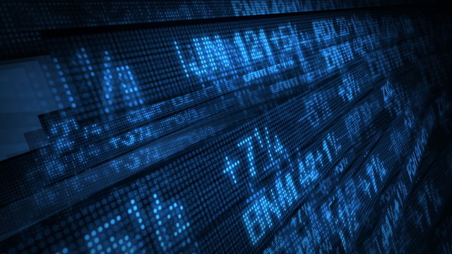 Stock Market Tickers Price Data Animation