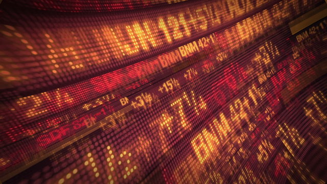 Stock Market Tickers Digital Data