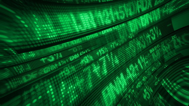 Stock Market Tickers Digital Data