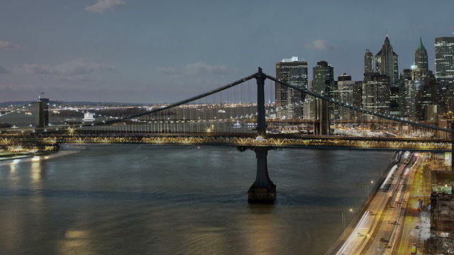 Manhattan Bridge from Day to Night