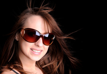 Naklejka premium Pretty brunette