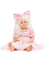Obraz na płótnie Canvas Baby girl in a pink dress