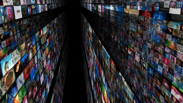 Video Walls 3D Montage (Loop)