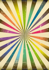 Multicolor sunbeams poster
