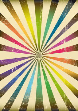 Multicolor sunbeams poster