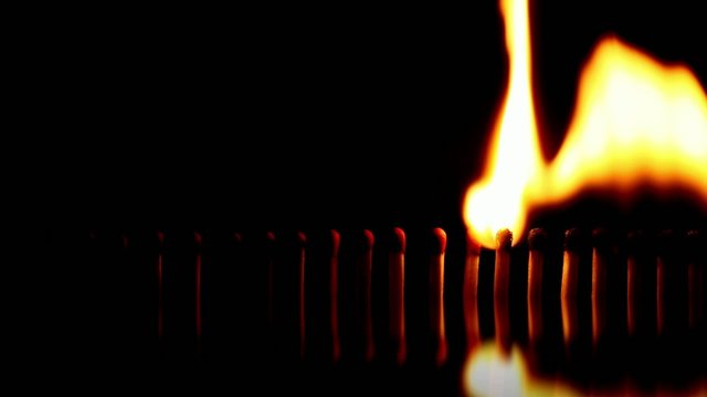 Burning matches with sound