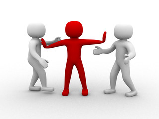 3d person human character - Being separated