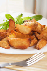 Roasted potato wedges