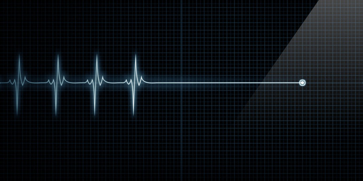 Heart Monitor Flat Line Death Stock Illustration | Adobe Stock