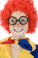 Clown mit dicker Brille