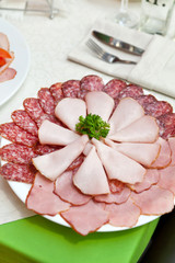 meat on the plate