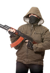 Terrorist with weapon