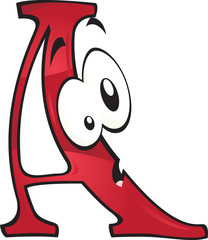 Cartoon letter A