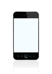 Blank smart phone with clipping path for the screen
