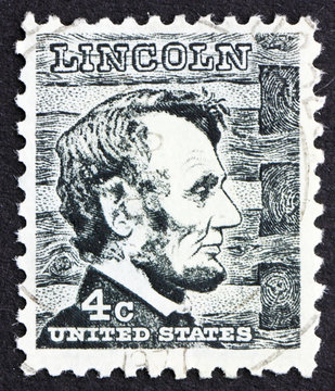 Postage stamp USA 1965 Abraham Lincoln