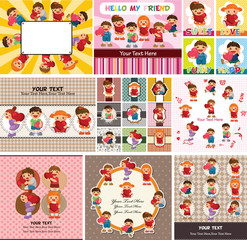 Fototapeta premium kid love card