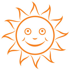 Cartoon Illustrations Of Smiling Sun