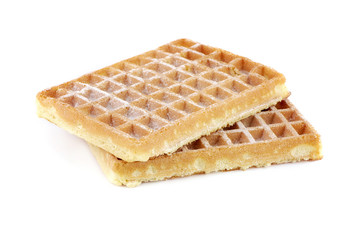 gaufres sur fond blanc
