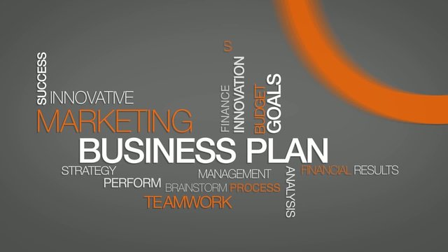 Business plan consulting tag cloud animation headlines