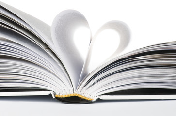 Heart shape with pages of book