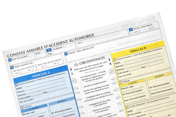 Déclaration  et constat d'accident