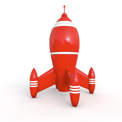 rocket 3d render illustration
