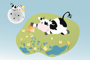 Cows on the moon and on earth