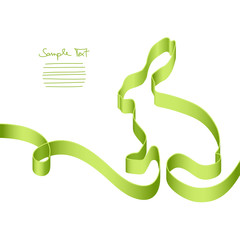 Easter Background Green Bunny