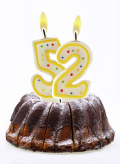 cake with number candles